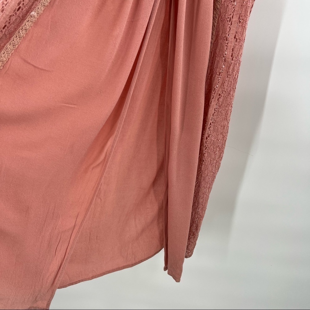 ENTRO dusty rose boho duster size L - Picture 6 of 10